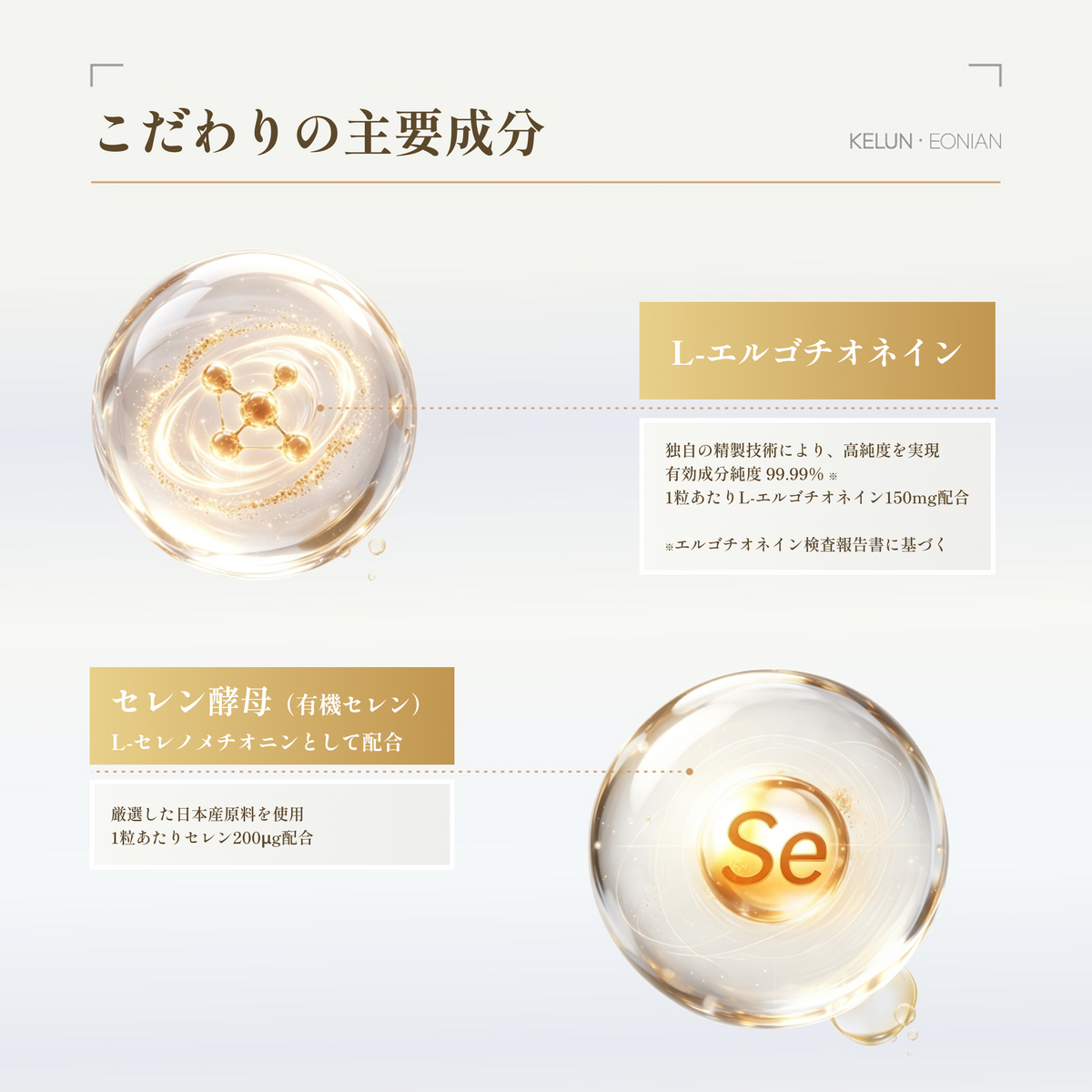KELUN - エルゴチオネイン＋セレンカプセル 150mg
